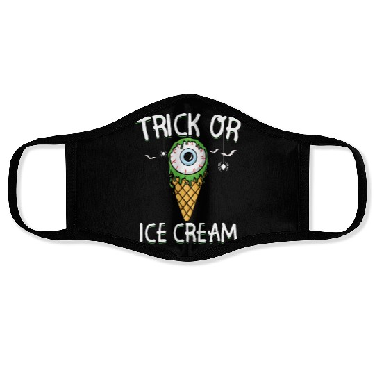 Trick Or Ice Cream Creepy Eyeball Halloween Face Masks