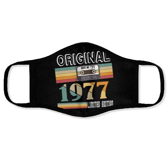 1977 Vintage Vintage Retro Birthday Gift Face Masks