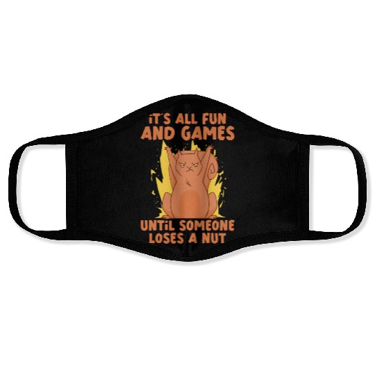 Funny Squirrel Fan Squirrel Lover Chipmunk Addict Face Masks