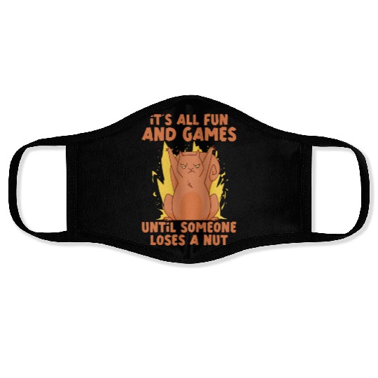 Funny Squirrel Fan Squirrel Lover Chipmunk Addict Face Masks