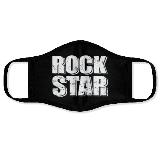 Rock Star Music Style Genre Guitar Rock Band Face Masks
