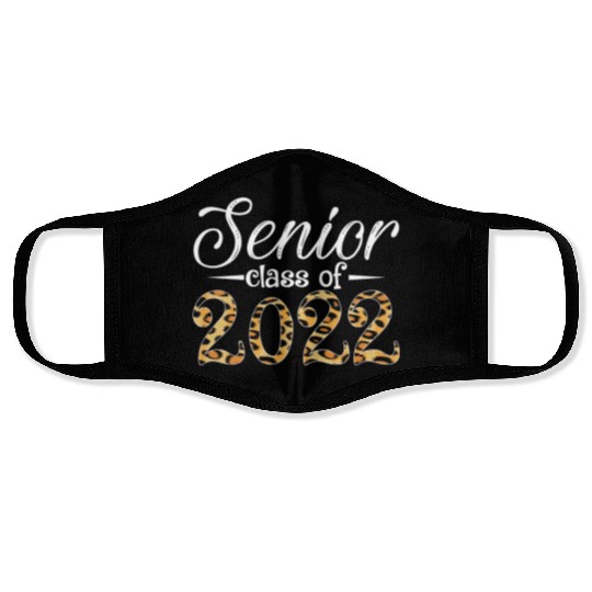 Senior Class Of 2022 Leopard Print Face Masks