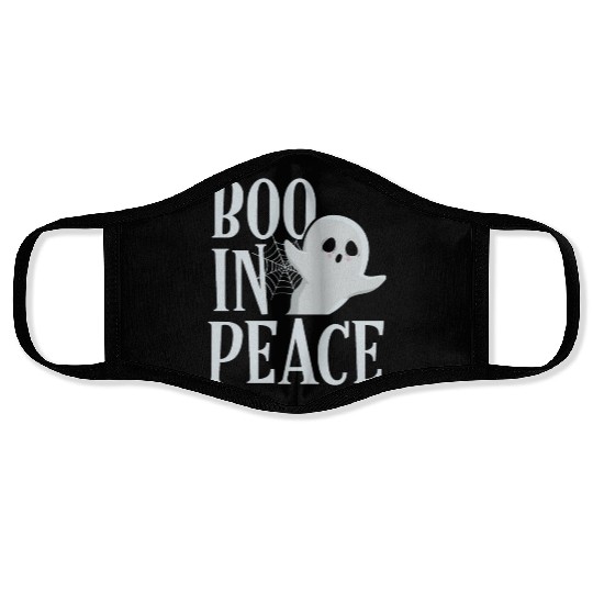 Boo In Peace Scary Horror Specter Ghost Halloween Face Masks