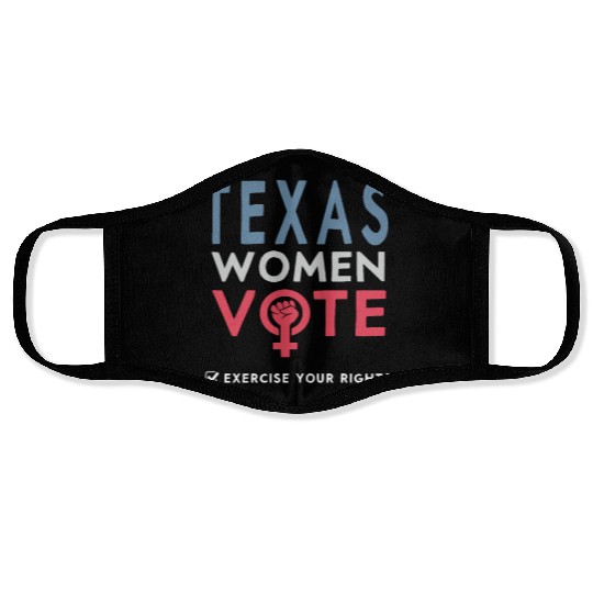 Texas Women Vote Voter 2022 Election Feminist Face Masks