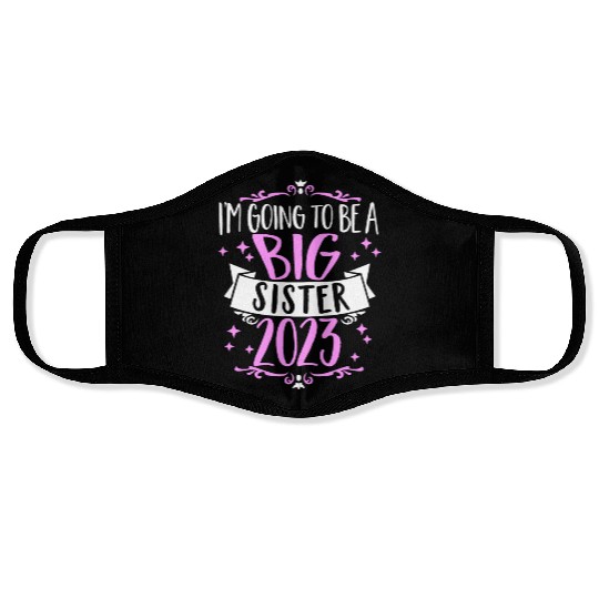 Going to be a Big Sister 2023 Pregnancy Big Sis Face Masks