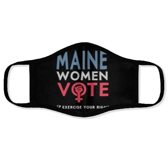 Maine Women Vote Voter 2022 Election Feminist Face Masks