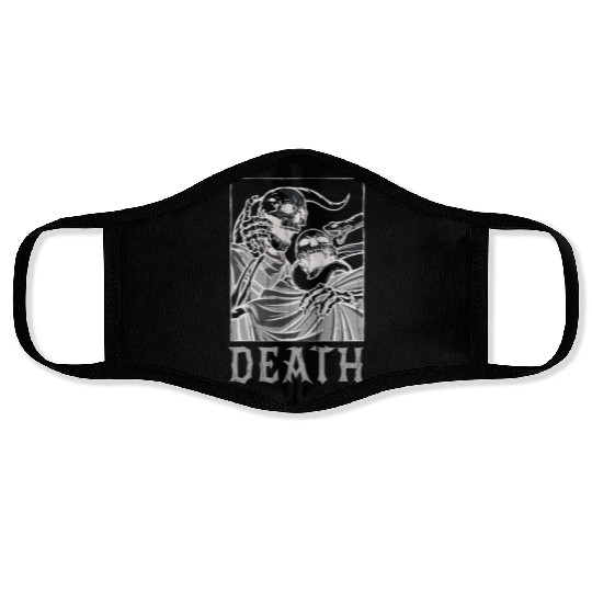 Skeleton Bones Tarot Card Occult Death Gothic Face Masks