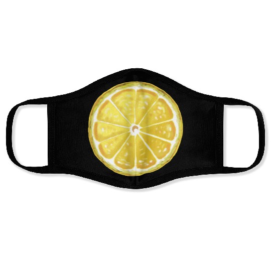 Lemon style design Face Masks