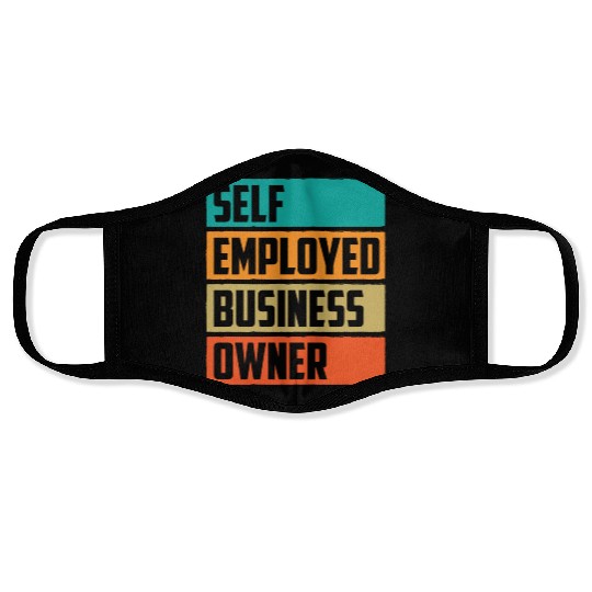 Self Employed Business Owner Work Freelancer Boss Face Masks