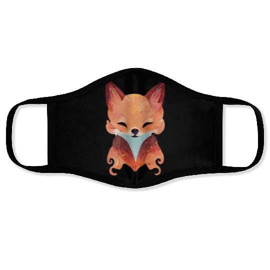 Cute Meditating Fox Face Masks