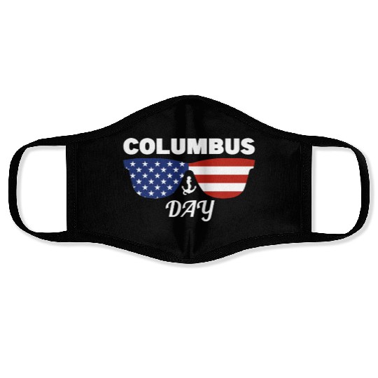 Columbus Day Glasses America Face Masks