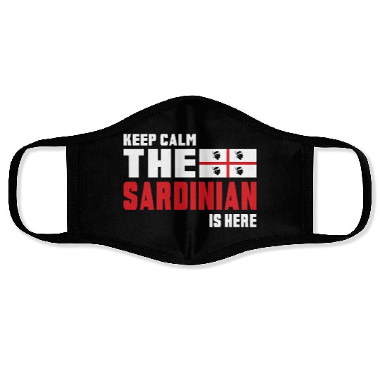 Keep Calm Sardinia flag design Face Masks