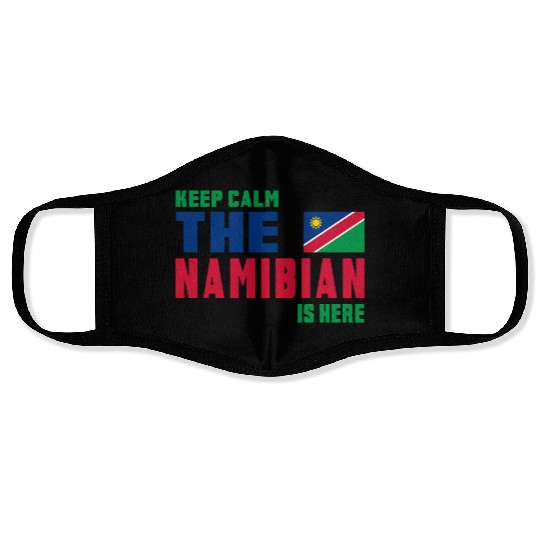 Keep Calm Namibia flag design Face Masks