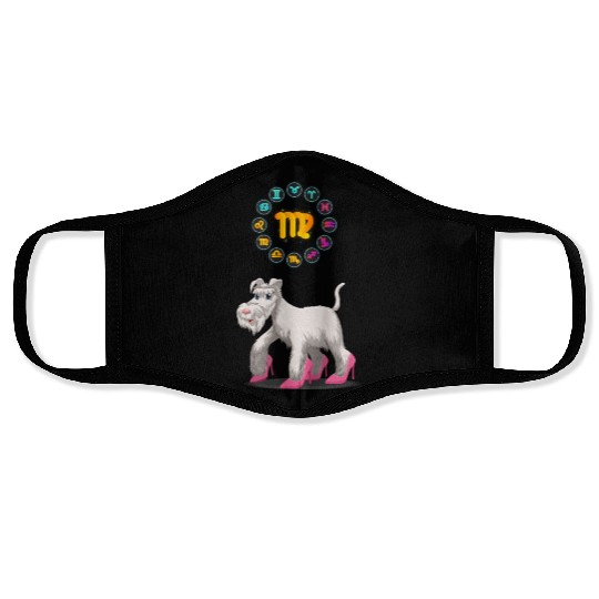 Funny Dog Lover Horoscope Virgo Zodiac Sign Cool Face Masks