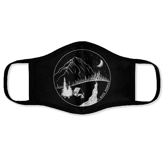 I Hate People Camping Face Masks