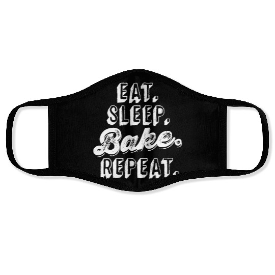 Funny Cooking Baking Face Masks Eat Sleep Bake Repeat
