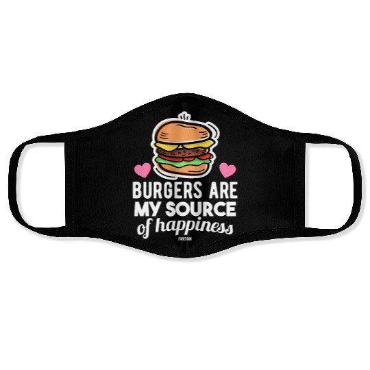 unhealthy delicious fast food burger Face Masks