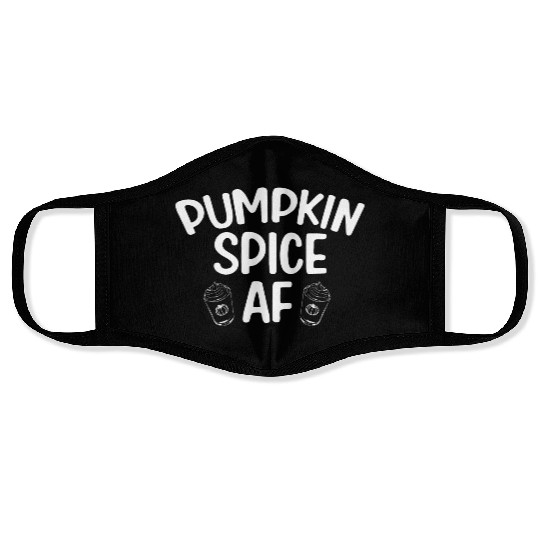 Pumpkin Spice Af Funny Husband Apparel Halloween Face Masks