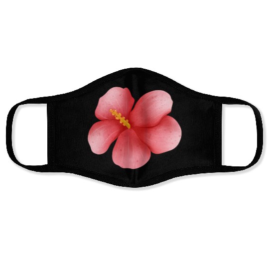 Hibiscus flower Face Masks