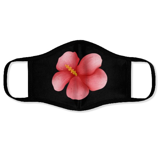 Hibiscus flower Face Masks