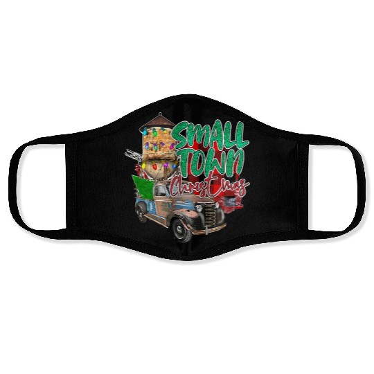 Country Farmer Life Small Town Christmas Red Face Masks