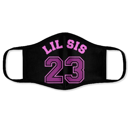 Lil Sis 2023 Little Sister Baby Family Birth Child Face Masks