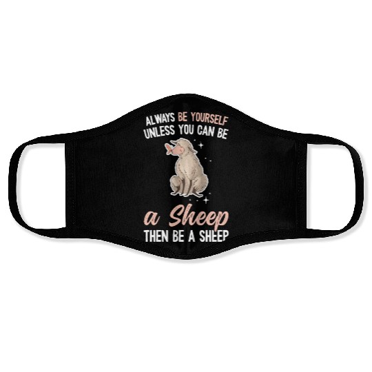 Cute Lamb Saying - Farmer & Sheep Face Masks