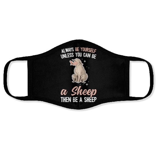 Cute Lamb Saying - Farmer & Sheep Face Masks