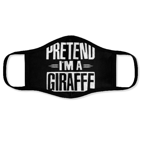 Pretend I'm A Giraffe Easy Lazy Halloween Costume Face Masks