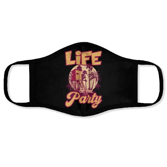 Life Of The Party Swim Swimming Pool Guard Face Masks