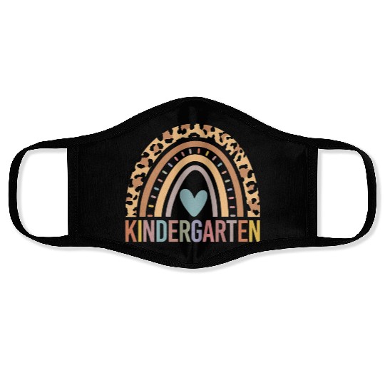 Kindergarten Rainbow Girls Boys Teacher Team Kinde Face Masks