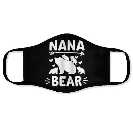 Nana Bear 4 Cubs Cute Grandparents Day Gift 4 Gran Face Masks