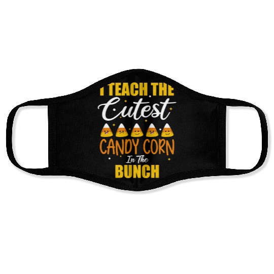 Cute I Teach The Cutest Candy Corn Halloween Face Masks