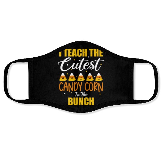 Cute I Teach The Cutest Candy Corn Halloween Face Masks