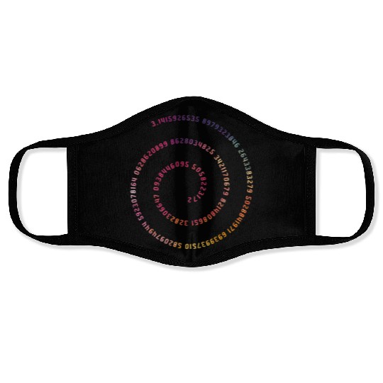 3.14 Pi Colorful Circle Math Face Masks