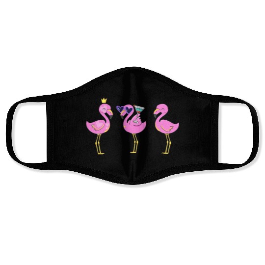Friends Cocktail Flamingo Lover Face Masks