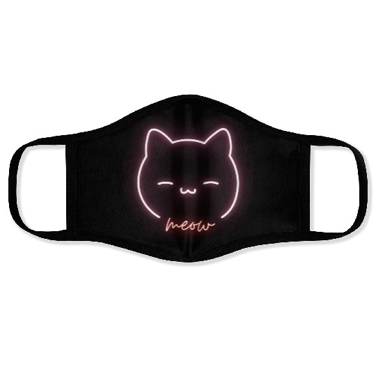 Modern Neon Kat Face Masks