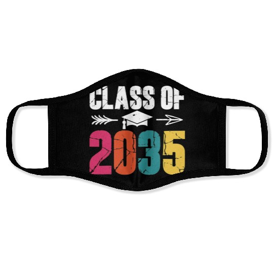 Class of 2035 First Day of School Graduation Face Masks