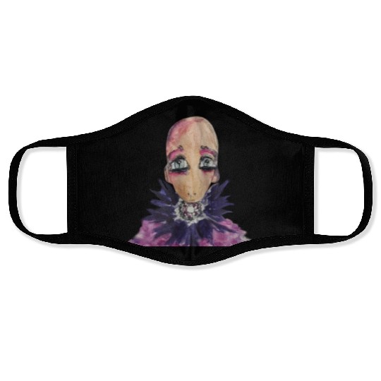 Glamorous baby in violet. Face Masks