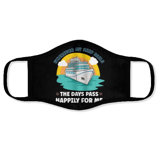 Boating Boat Captain Cruise Ship Cruising Yacht Face Masks