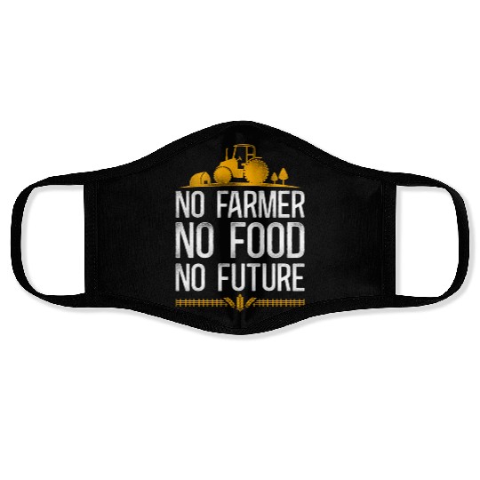 Farming Farmer Tractor Vintage No Face Masks