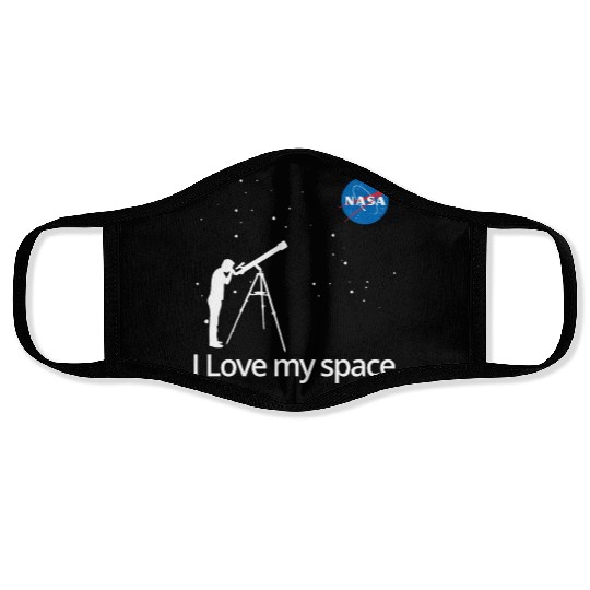 NASA I Love My Space Telescope Galaxy Face Masks