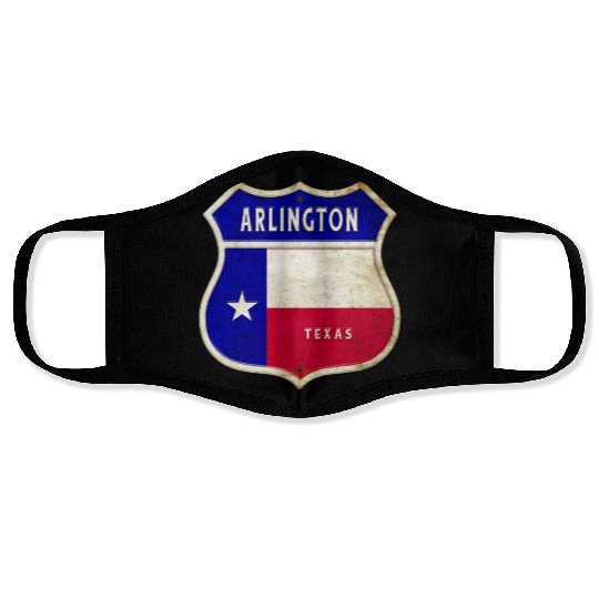 Arlington Texas Crest Flag Design Face Masks