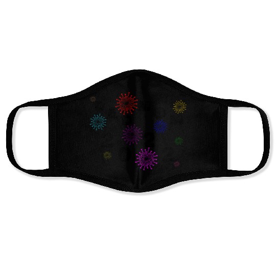 Dad and mom 2022 party funny birthday fireworks Face Masks