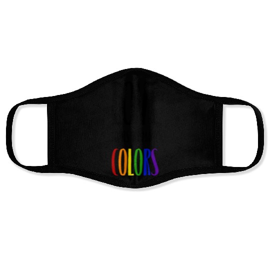 Love comes in many colors LGBTQI Face Masks