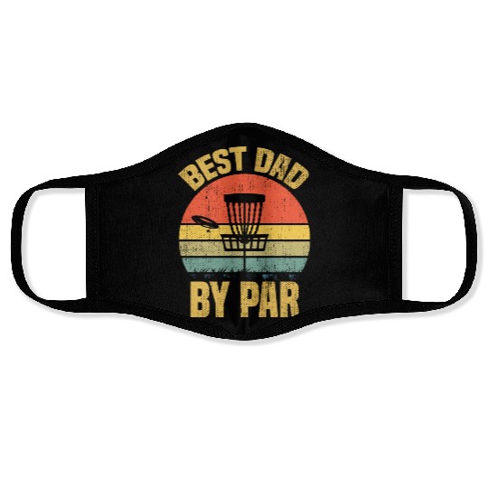 Best Dad By Par Disc Golf, Frisbee Golf Golfer Face Masks