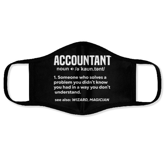 Accountant Definition Accounting Bookkeeper Job Face Masks