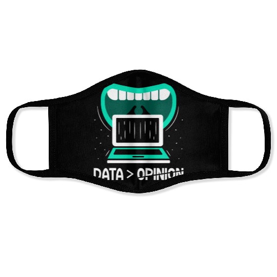 Data > Opinion Coding Programmer Code Coder Face Masks