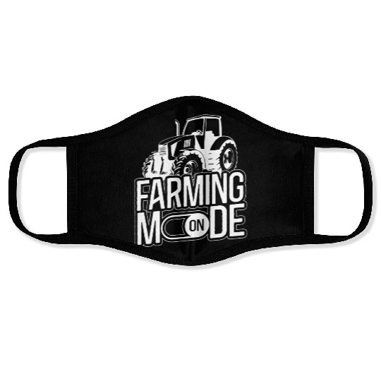 Farming Farmer Tractor Vintage Face Masks