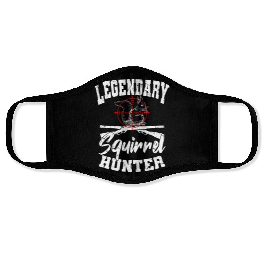 Legendary Squirrel Hunter Hunting Face Masks